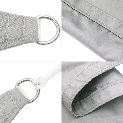 vidaXL Voile d'ombrage gris clair 4x4 m 100% polyester oxford