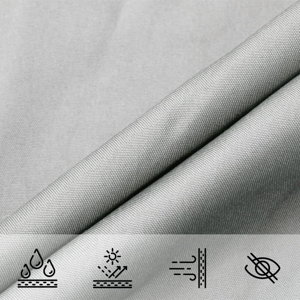 vidaXL Voile d'ombrage gris clair 4x4 m 100% polyester oxford