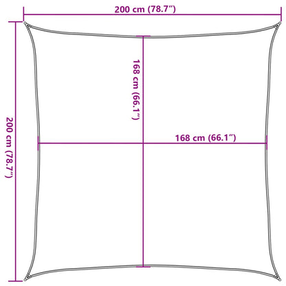 vidaXL Voile d'ombrage sable 2x2 m 100 % polyester oxford