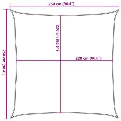 vidaXL Voile d'ombrage sable 2,5x2,5 m 100 % polyester oxford