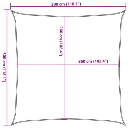 vidaXL Voile d'ombrage sable 3x3 m 100 % polyester oxford