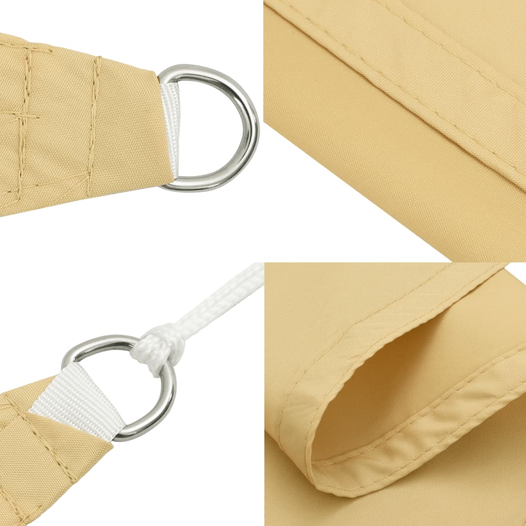 vidaXL Voile d'ombrage sable 4x4 m 100 % polyester oxford