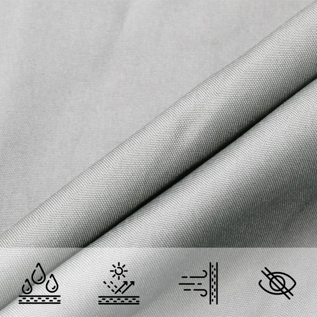 vidaXL Voile d'ombrage gris clair 3,5x3,5x4,9 m 100% polyester oxford