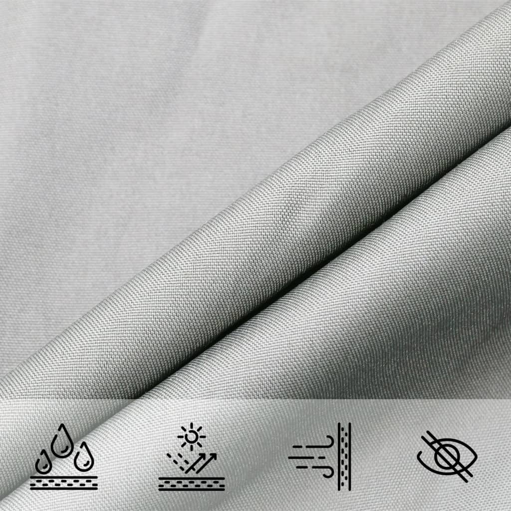 vidaXL Voile d'ombrage gris clair 4x5x5 m 100% polyester oxford