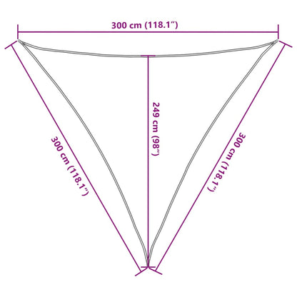 vidaXL Voile d'ombrage sable 3x3x3 m 100 % polyester oxford