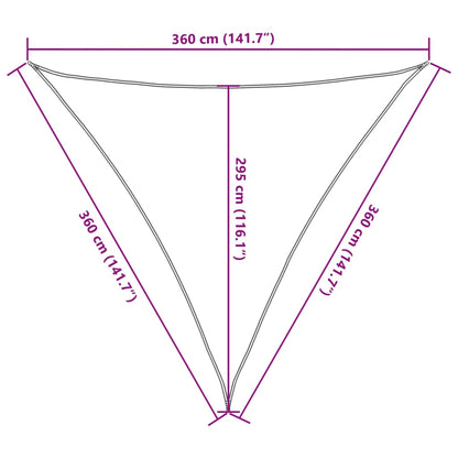 vidaXL Voile d'ombrage sable 3,6x3,6x3,6 m 100 % polyester oxford