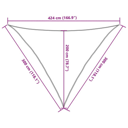 vidaXL Voile d'ombrage sable 3x3x4,24 m 100 % polyester oxford