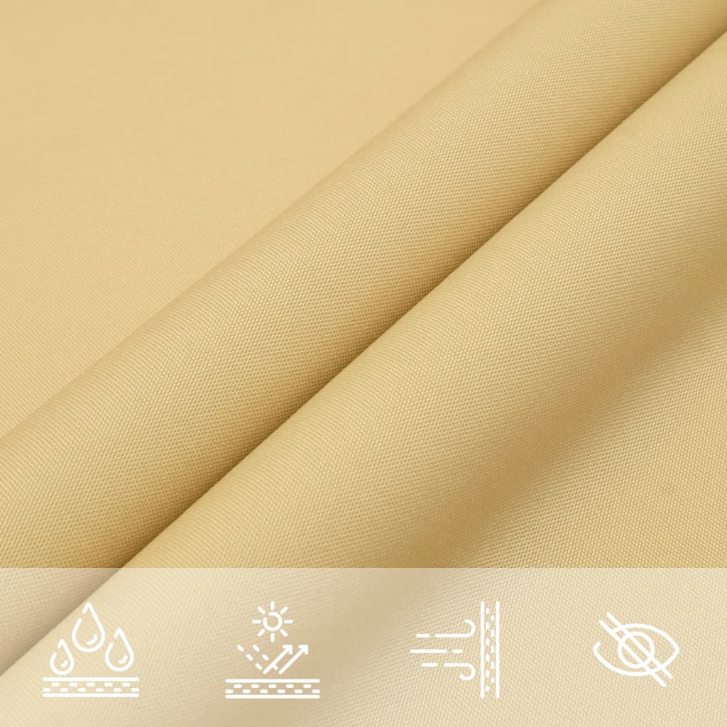 vidaXL Voile d'ombrage sable 4x5x5 m 100 % polyester oxford