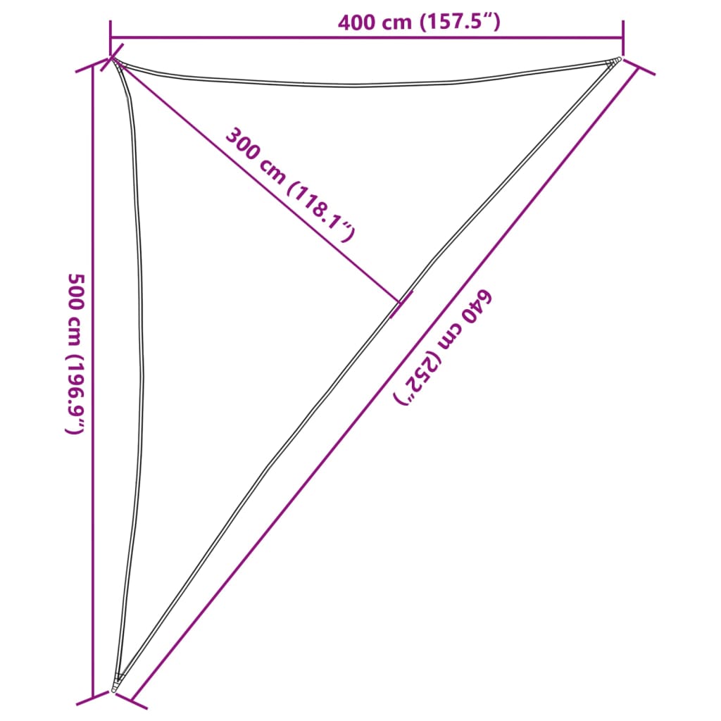 vidaXL Voile d'ombrage sable 4x5x6,4 m 100 % polyester oxford