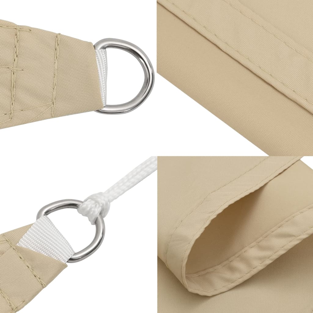 vidaXL Voile d'ombrage beige 7x5x5 m 100 % polyester oxford
