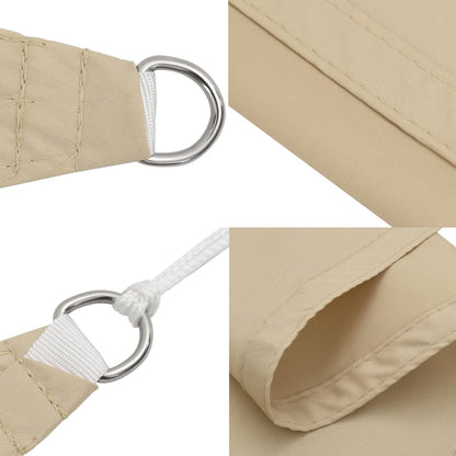 vidaXL Voile d'ombrage beige 7x5x5 m 100 % polyester oxford