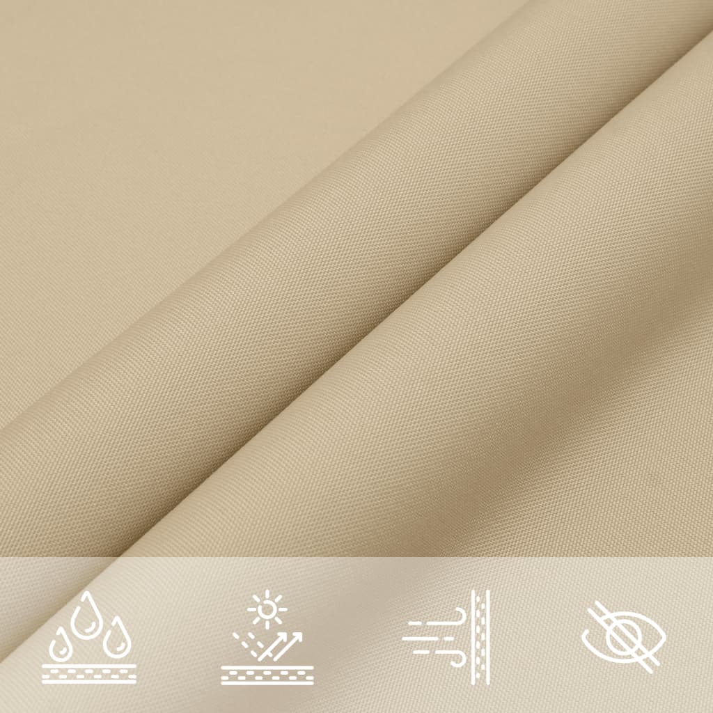 vidaXL Voile d'ombrage beige 7x5x5 m 100 % polyester oxford