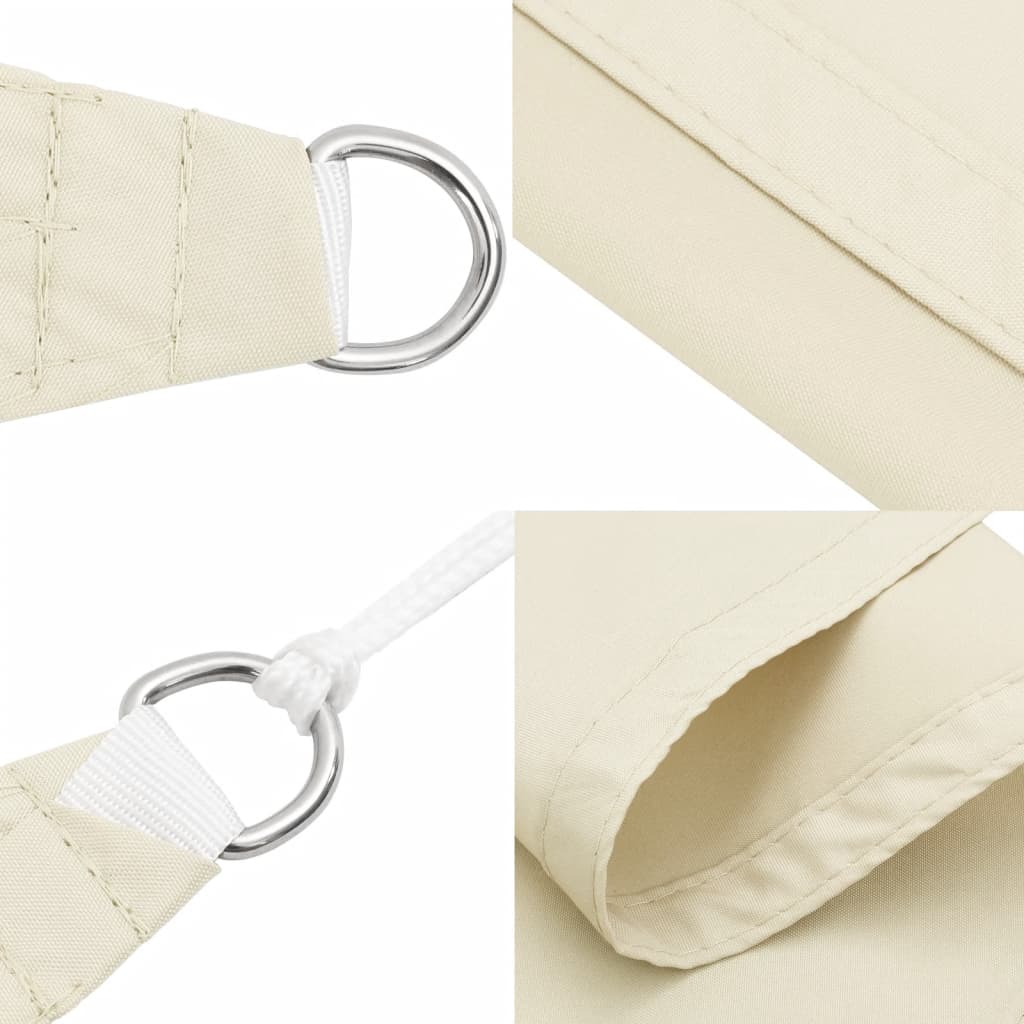 vidaXL Voile d'ombrage crème 7x5x5 m 100 % polyester oxford