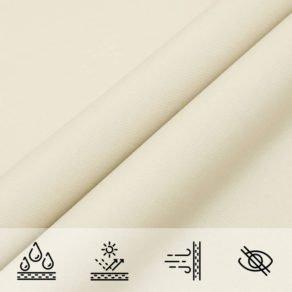vidaXL Voile d'ombrage crème 7x5x5 m 100 % polyester oxford