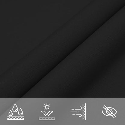 vidaXL Voile d'ombrage noir 7x5x5 m 100 % polyester oxford