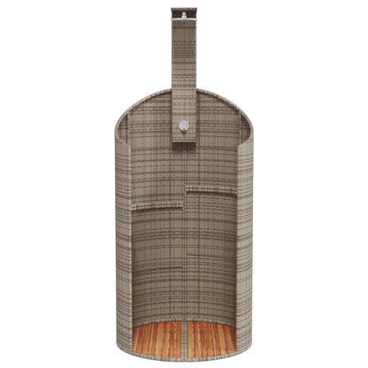 vidaXL Douche d'extérieur gris 100x100x241,5 cm poly rotin bois acacia