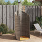 vidaXL Douche d'extérieur gris 100x100x241,5 cm poly rotin bois acacia