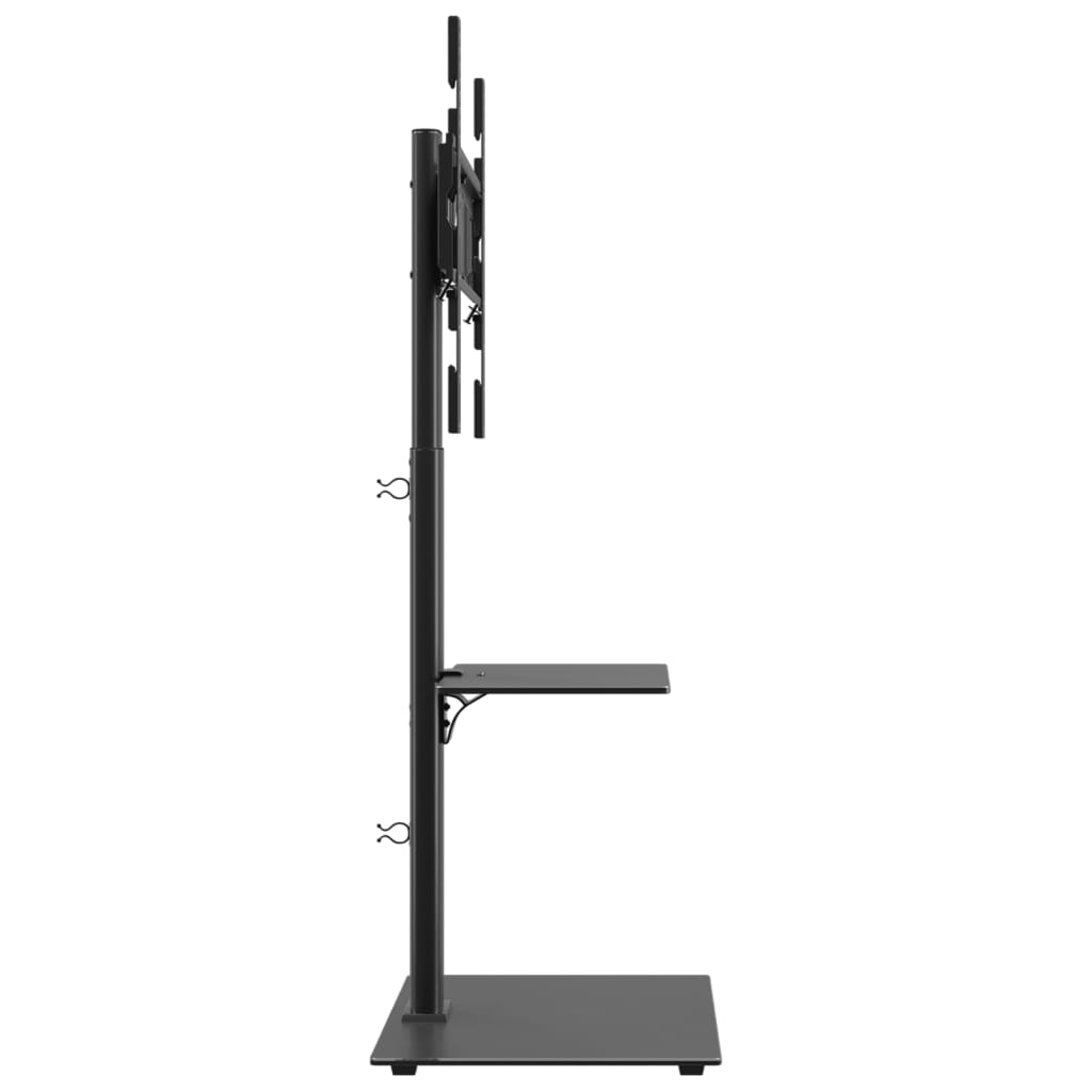 vidaXL Meuble TV d'angle 2 niveaux pour 32-65 pouces noir
