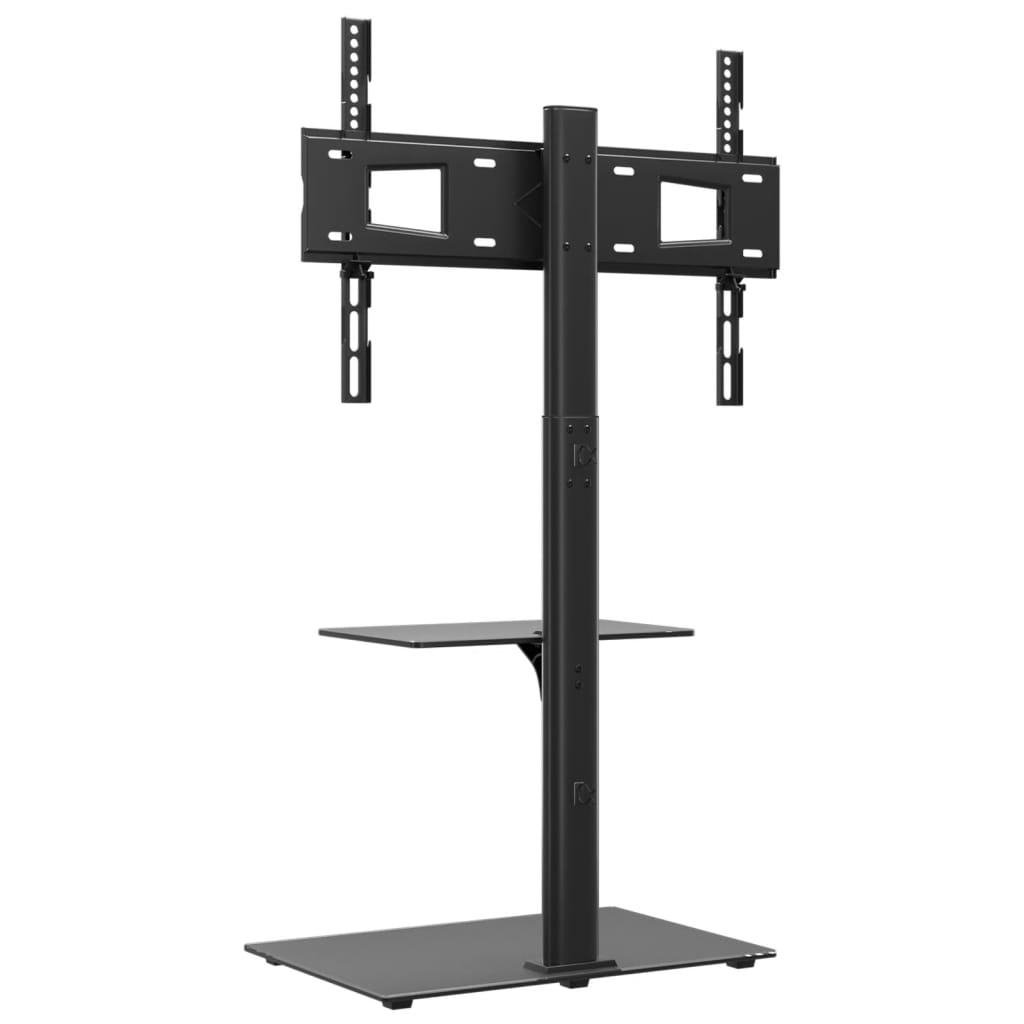 vidaXL Meuble TV d'angle 2 niveaux pour 32-65 pouces noir