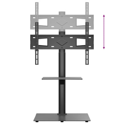 vidaXL Meuble TV d'angle 2 niveaux pour 32-65 pouces noir