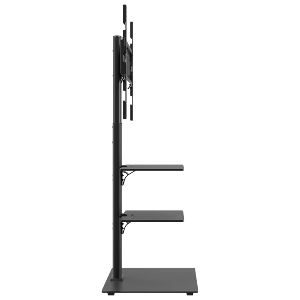 vidaXL Meuble TV d'angle 3 niveaux pour 32-65 pouces noir