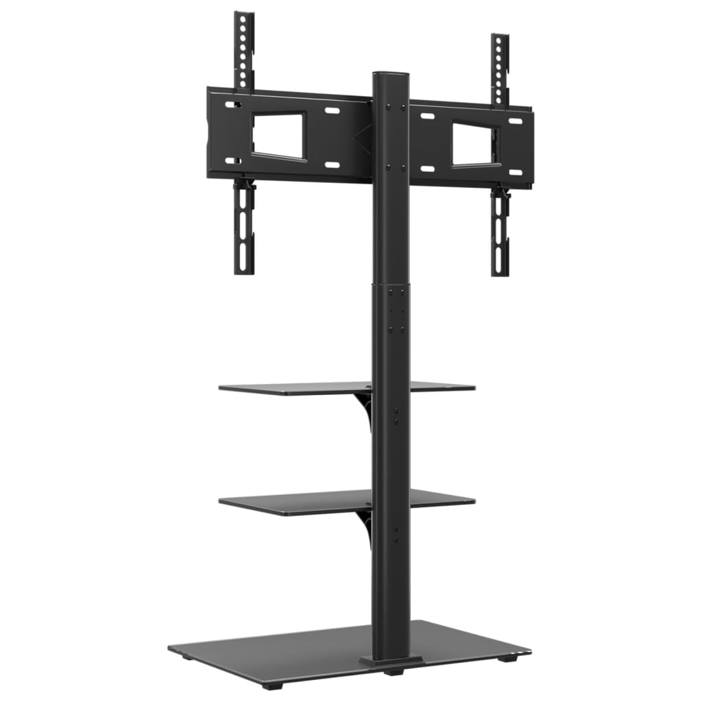 vidaXL Meuble TV d'angle 3 niveaux pour 32-65 pouces noir