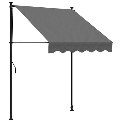 vidaXL Auvent rétractable anthracite 150x150 m tissu et acier