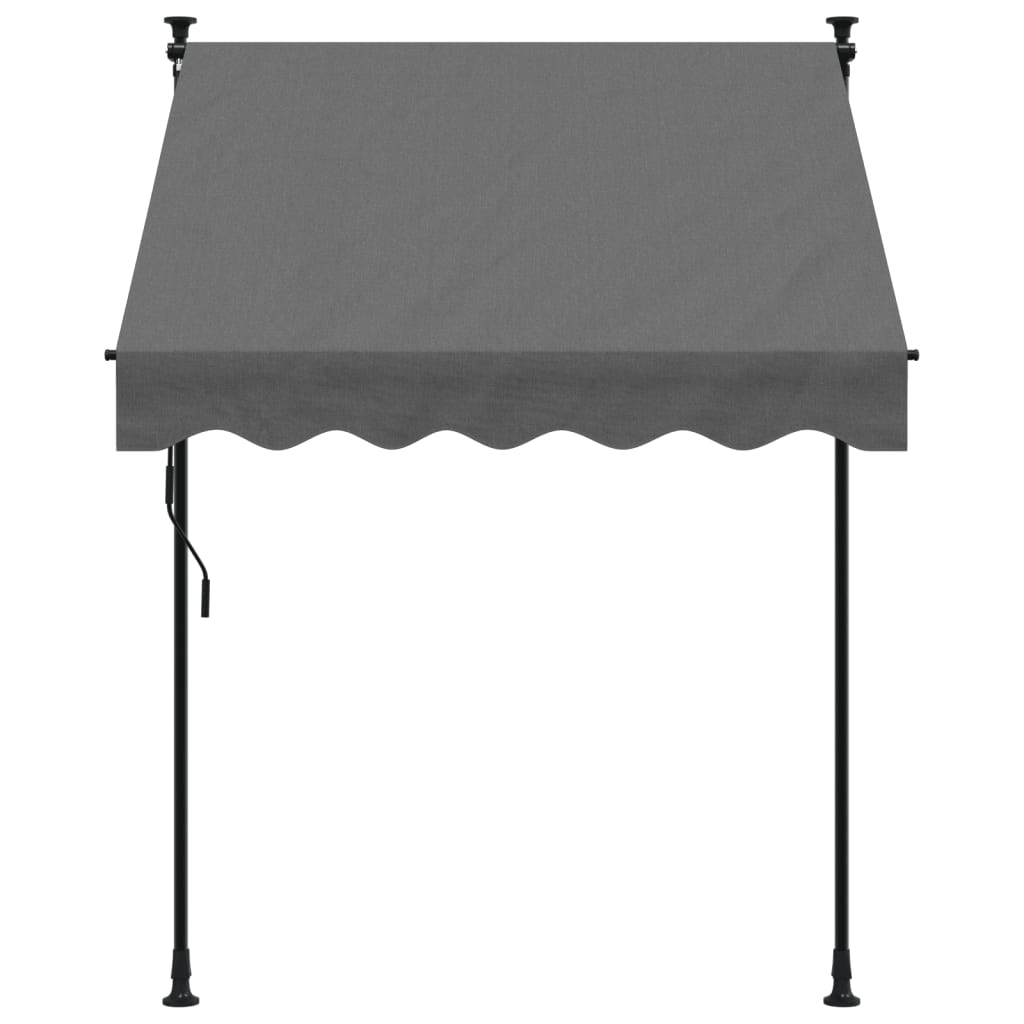 vidaXL Auvent rétractable anthracite 150x150 m tissu et acier