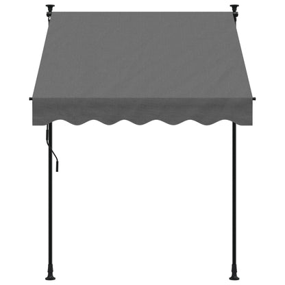 vidaXL Auvent rétractable anthracite 150x150 m tissu et acier