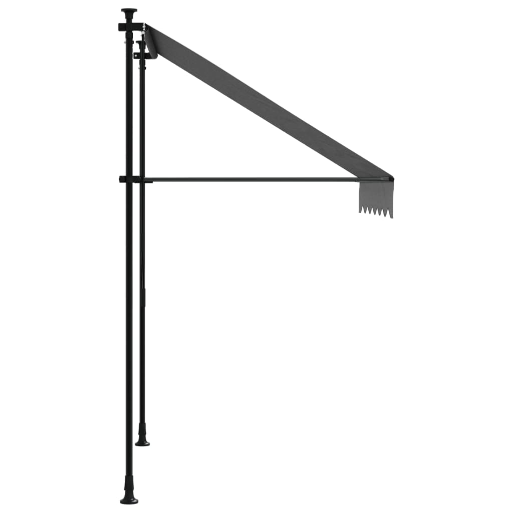 vidaXL Auvent rétractable anthracite 150x150 m tissu et acier