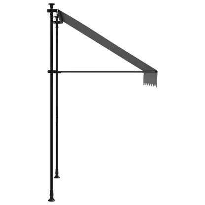 vidaXL Auvent rétractable anthracite 150x150 m tissu et acier
