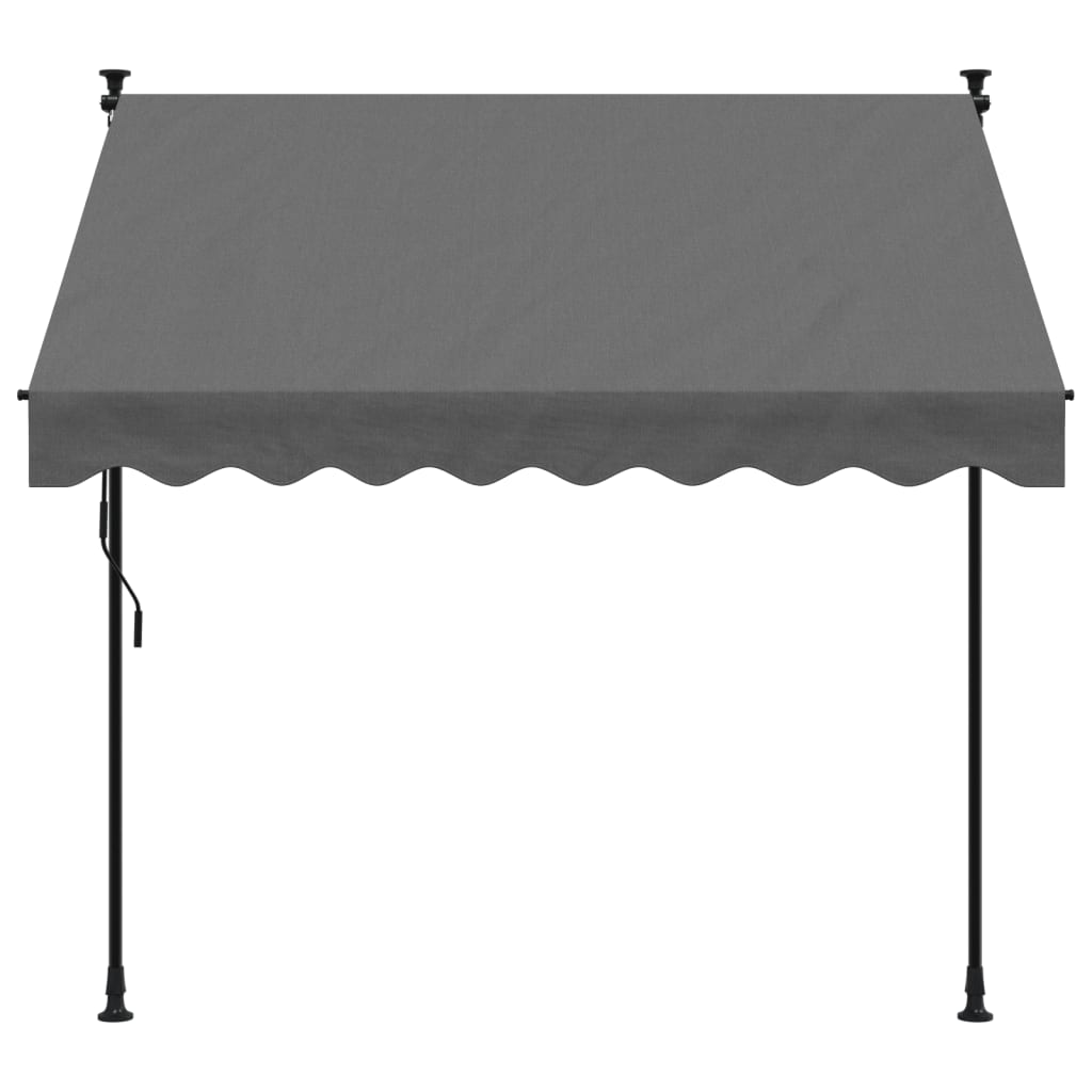 vidaXL Auvent rétractable anthracite 200x150 m tissu et acier