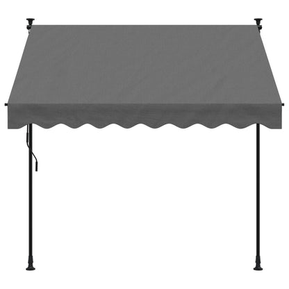vidaXL Auvent rétractable anthracite 200x150 m tissu et acier