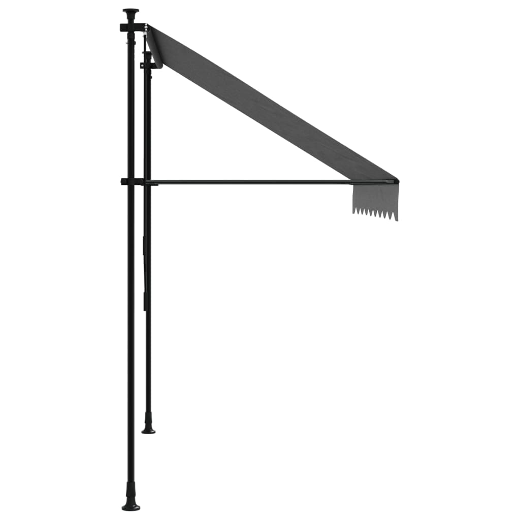 vidaXL Auvent rétractable anthracite 200x150 m tissu et acier
