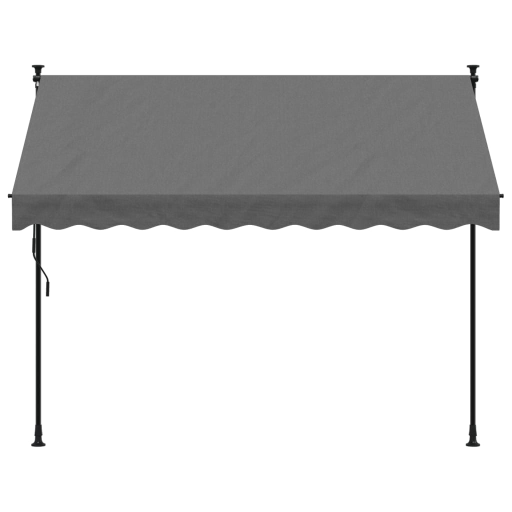 vidaXL Auvent rétractable anthracite 250x150 m tissu et acier