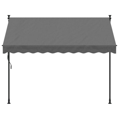 vidaXL Auvent rétractable anthracite 250x150 m tissu et acier