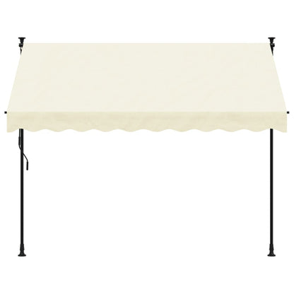 vidaXL Auvent rétractable crème 250x150 m tissu et acier