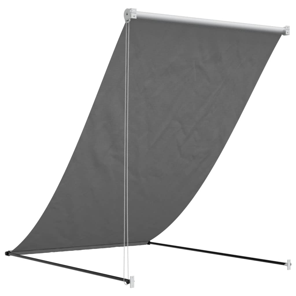 vidaXL Auvent rétractable anthracite 150x150 m tissu et acier