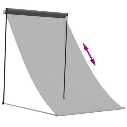 vidaXL Auvent rétractable anthracite 150x150 m tissu et acier