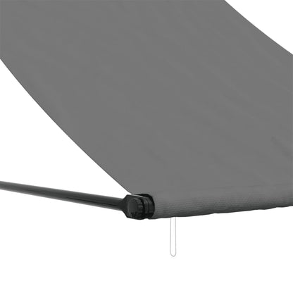 vidaXL Auvent rétractable anthracite 150x150 m tissu et acier