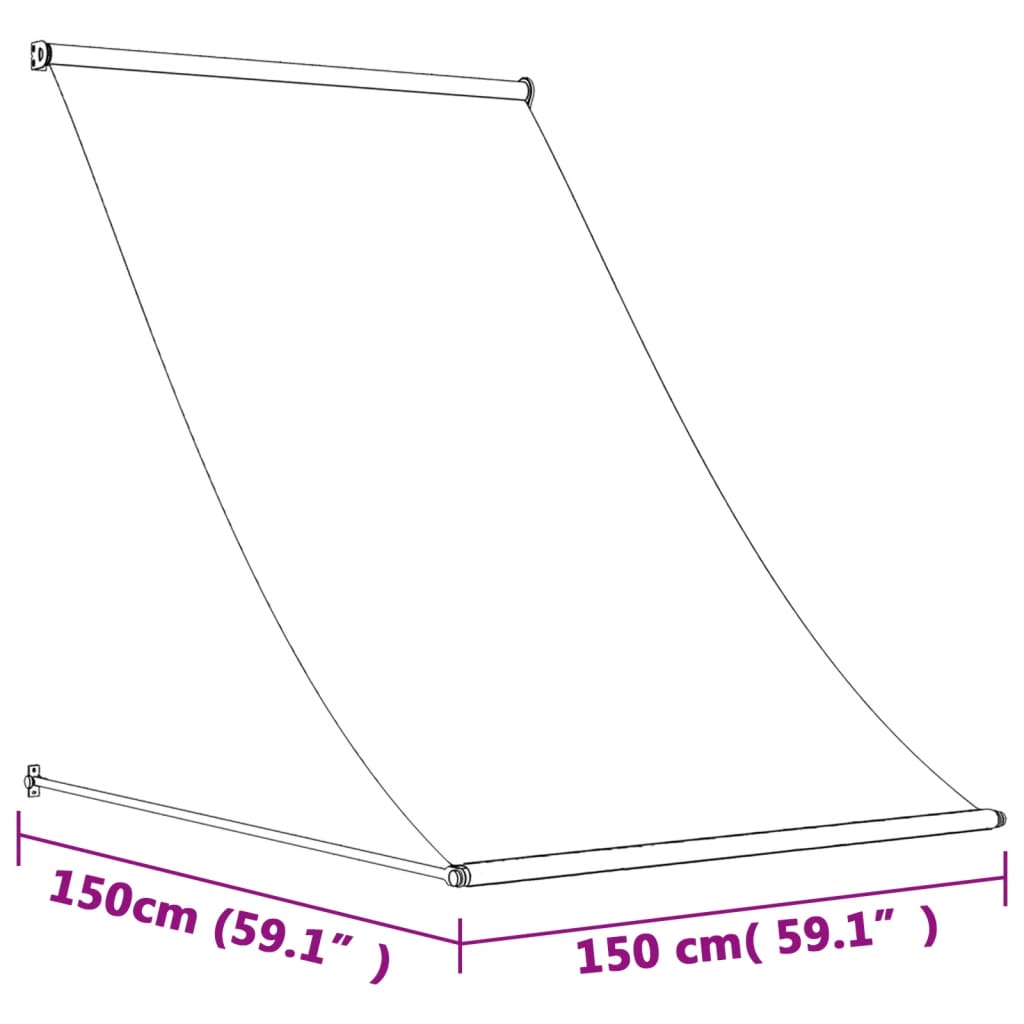 vidaXL Auvent rétractable anthracite 150x150 m tissu et acier