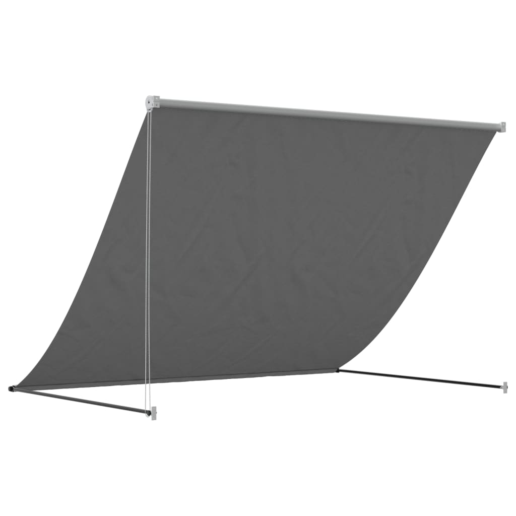 vidaXL Auvent rétractable anthracite 250x150 m tissu et acier