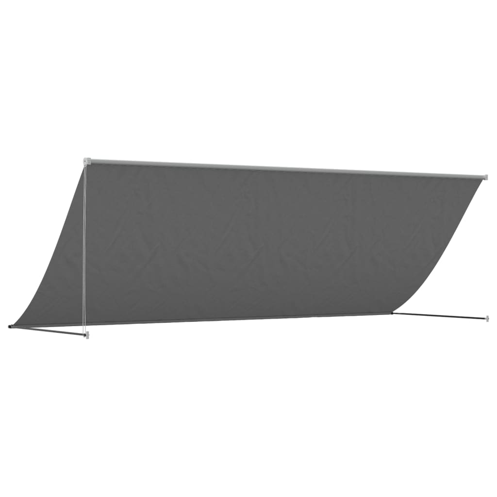 vidaXL Auvent rétractable anthracite 400x150 m tissu et acier