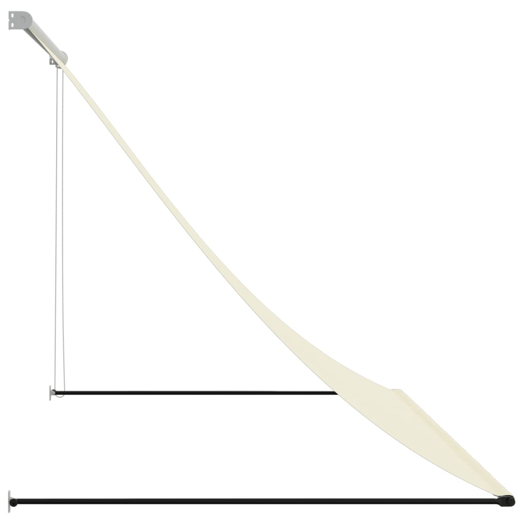 vidaXL Auvent rétractable crème 250x150 m tissu et acier