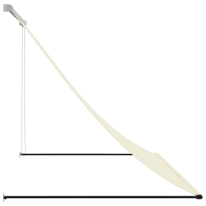 vidaXL Auvent rétractable crème 250x150 m tissu et acier