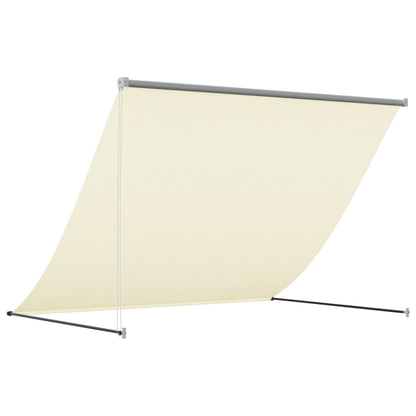 vidaXL Auvent rétractable crème 250x150 m tissu et acier
