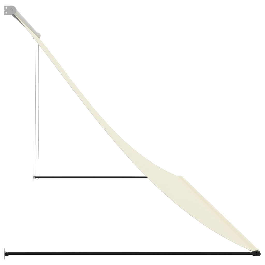 vidaXL Auvent rétractable crème 300x150 m tissu et acier