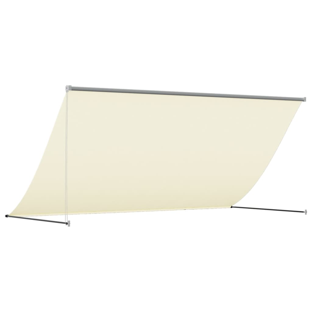 vidaXL Auvent rétractable crème 300x150 m tissu et acier