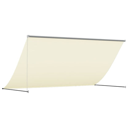 vidaXL Auvent rétractable crème 300x150 m tissu et acier