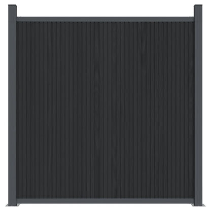 vidaXL Panneau de clôture avec 2 poteaux gris 180x186 cm WPC